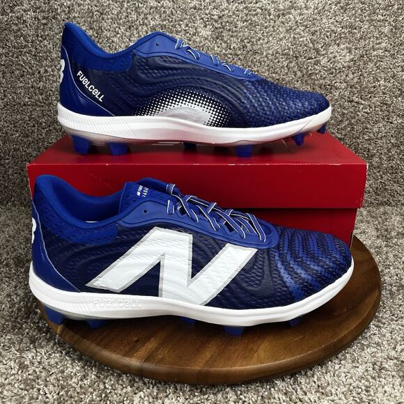 Size 15 - New Balance Mens FuelCell 4040 V7 Molded Cleats Team Royal/Optic White - Picture 1 of 12